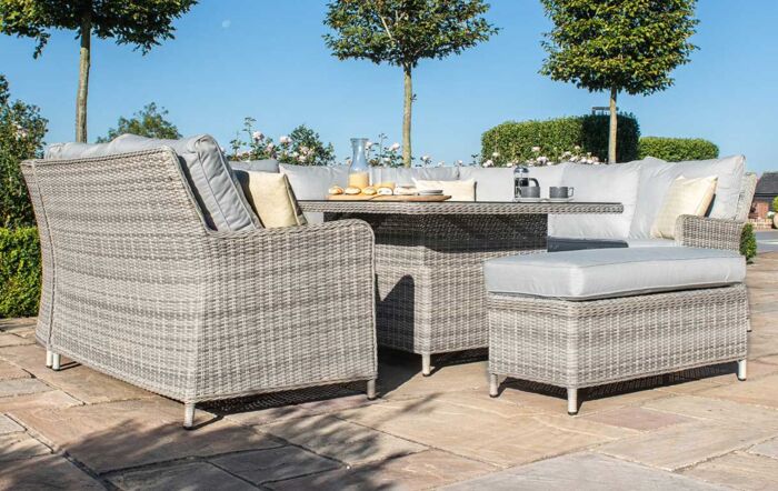 Maze Oxford Royal U Shaped Sofa Set with Rising Table-OXF-208542