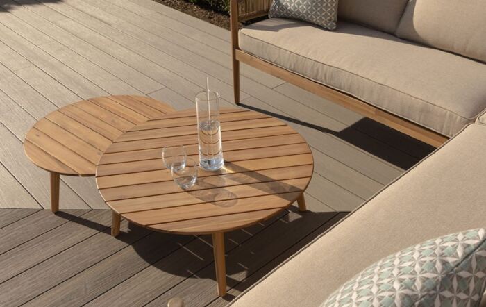 Maze Porto Garden Corner Sofa Set with Side Tables-PORTO-CSS-SS