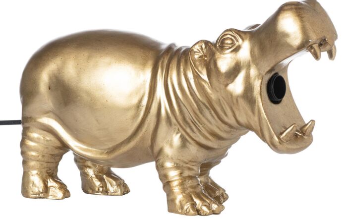 Hill Interiors Hetty The Hippo Gold Table Lamp-22024