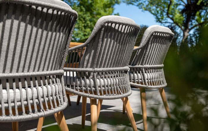 4 Seasons Outdoor Ancora Six Seat Teak Garden Dining Set-213842/91147