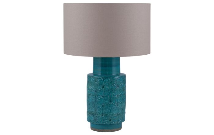 Pacific Lifestyle Sidra Aquamarine Stoneware Etch Detail Table Lamp-30-403-BO
