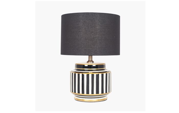 Pacific Lifestyle Mono Humbug Black and White Small Table Lamp-30-673-BO