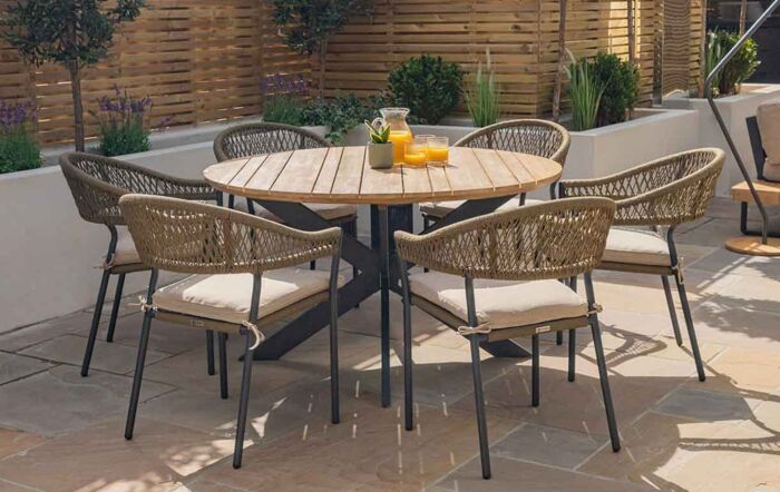 Maze&#x20;Bali&#x20;Rope&#x20;Weave&#x20;6&#x20;Seat&#x20;Round&#x20;Garden&#x20;Dining&#x20;Set-BALI-6SRDS-GR-OT&#x20;1