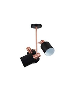 Pacific Lifestyle Biba Black & Antique Copper 3 Light Electrified Pendant