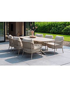 4 Seasons Outdoor Sardinia Garden Low Dining Set with 6 Chairs