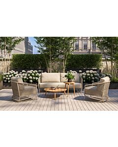4 Seasons Outdoor Puccini Lounge Set with Zucca Tables