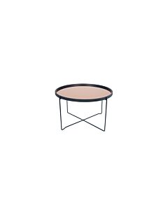 Pacific Lifestyle Black & Copper Wood & Iron Round Coffee Table