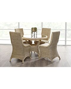 Cane Industries Amalfi 4 Seat Round Rattan Dining Range