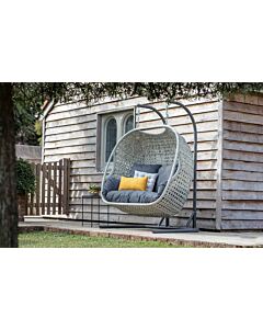 Bramblecrest Monterey Double Hanging Cocoon Egg Chair In Grey