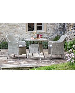 Bramblecrest Tetbury Round Garden Bistro Set - Nutmeg