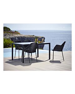Cane-Line Breeze Four Seater Dining Set - Black