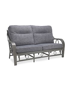 Desser Madrid Grey Wash Cane 3 Seater Sofa