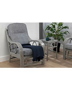 Desser Madrid Grey Cane Conservatory Armchair