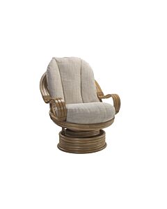 Desser Madrid Light Oak Cane Rattan Swivel Chair