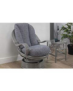 Desser Madrid Grey Cane Rattan Swivel Rocker