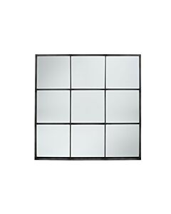 Pacific Lifestyle Dark Grey Metal 9 Section Square Wall Mirror