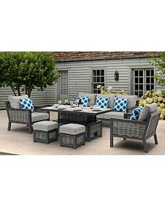 Bramblecrest Portofino Adjustable Casual 3 Seat Sofa Set with Ceramic Table