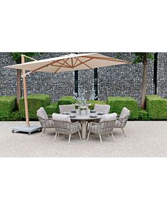 4 Seasons Outdoor Puglia 6 Seat Round Low Dining Set