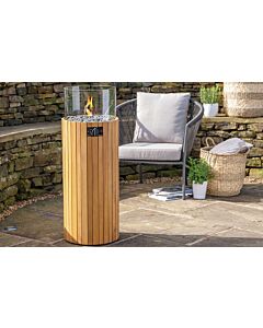 Pacific Lifestyle Cosiscoop Pillar Teak Fire Lantern