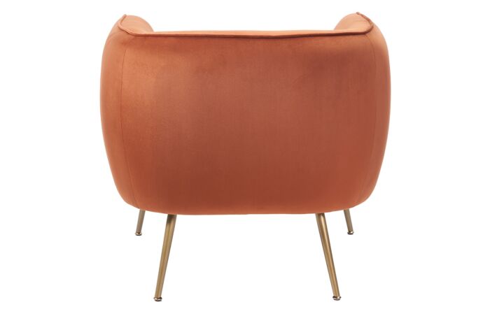 Pacific Lifestyle Lucca Tobacco Velvet Chair with Gold Legs-15-289-TO