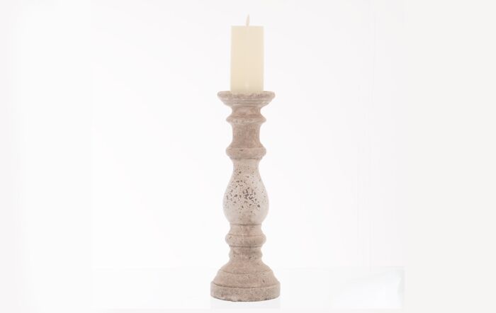 Hill&#x20;Interiors&#x20;Large&#x20;Stone&#x20;Ceramic&#x20;Column&#x20;Candle&#x20;Holder-22258&#x20;1
