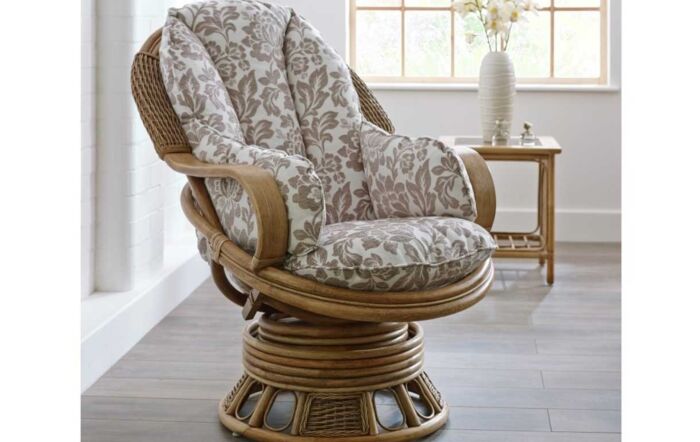 Cane Industries Bari Cane Rattan Swivel Rocker