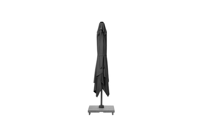 Pacific Lifestyle Voyager T2 2.7m Square Anthracite Free Arm Parasol & 90kg Wheeled Granite Base-18-301-GY-18-125