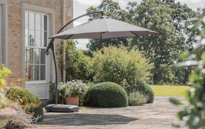 Bramblecrest Gloucester 3M Round Grey Parasol - includes FREE COVER-X20PP30R1