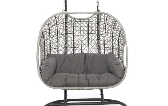 Maze Ascot Double Hanging Chair- Grey-ASC-1040-17-16
