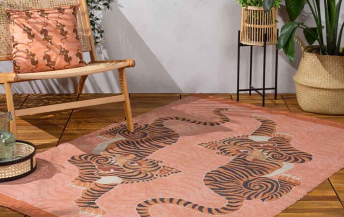 Furn. Tibetan Tiger 120x170cm Outdoor Rug - Coral-RV-TTIGER-RG1-COR