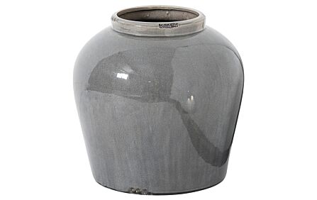 Hill Interiors Garda Grey Glazed Juniper Vase-21772 1