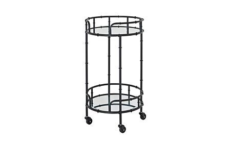 Hill Interiors Black Round Drinks Trolley -22482 1