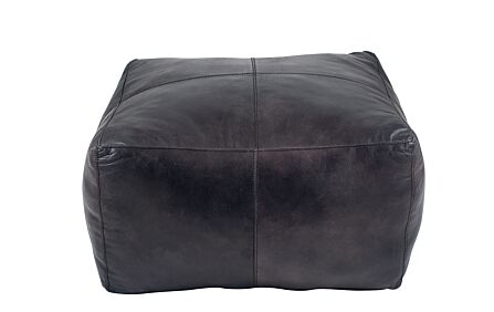 Pacific Lifestyle Matteo Steel Grey Leather Square Pouffe-15-277-SG 1