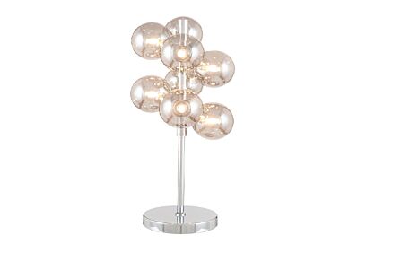 Pacific Lifestyle Vecchio Smoke Glass Orb and Chrome Table Lamp-30-699-C 1