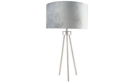 Pacific Lifestyle Brushed Silver Metal Tripod Table Lamp-30-719-C 1