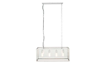 Pacific Lifestyle Llewellyn Silver Metal and Glass Four Bulb Pendant-35-309 1