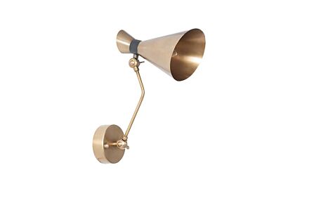 Pacific Lifestyle Wendell Antique Brass Metal Conical Wall Light-39-011 1