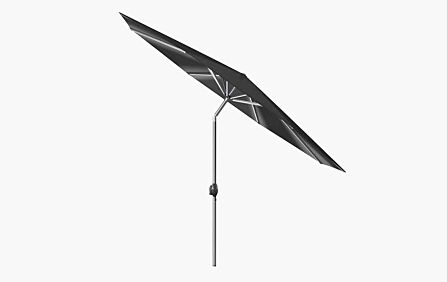 Pacific Lifestyle Glow Defender 3m Round Anthracite Centre Pole Parasol-18-188-GY 1