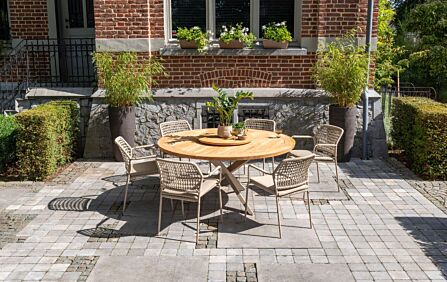 4 Seasons Outdoor Barista 6 Seat Teak Dining Set -91419/91309/91476-1 1