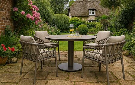 4 Seasons Outdoor Piacenza 4 Seat Round Garden Dining Set-91865/91833 1