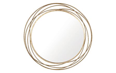 Pacific Lifestyle Antique Gold Metal Round Wall Mirror-73-060 1