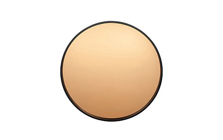 Pacific Lifestyle Black & Copper Wood Round Wall Mirror-73-063 1