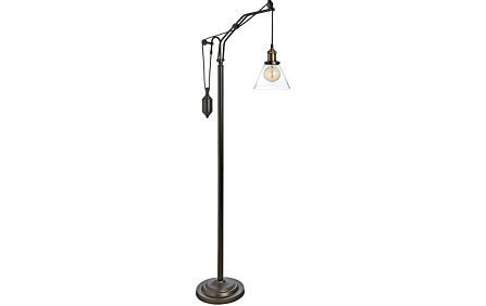 Hill Interiors Hudson Adjustable Industrial Floor Lamp-18324 1
