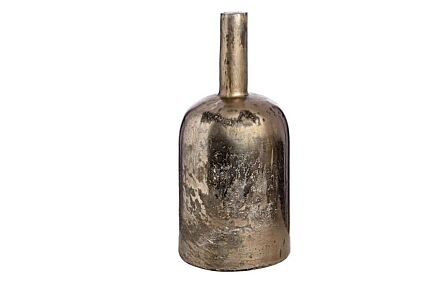 Hill Interiors Large Floor Standing Antique Silver Glass Vase-17353 1