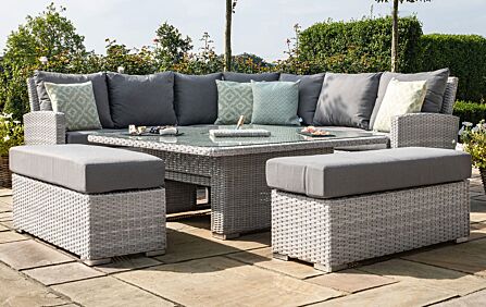 Maze Ascot Deluxe Corner Dining Set with Rising Table & Ice Bucket-ASC-109016R 1