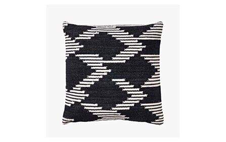 Pacific Lifestyle Black Chevron Indoor/Outdoor Scatter Cushion-18-714-KB-WH 1