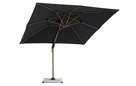 Bramblecrest Chichester Wood Effect Square Cantilever Parasol with Granite Base - Grey-X25SPPG03 1