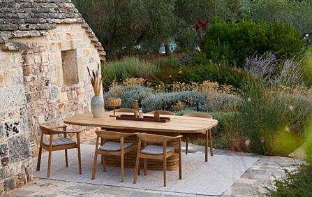 Cane-Line 6 Seat Oval Mellow Dining Set - Teak-50301T-P240X130SET54090T-54090YN153 1