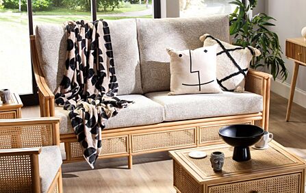 Desser Chester Natural Cane 3 Seat Sofa-Desser Chester Natural Cane 3 Seat Sofa 1