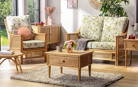 Desser Chester Natural Cane 2 Seat Sofa Suite-Desser Chester Natural Cane 2 Seat Sofa Suite 1